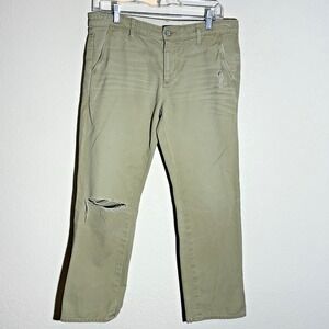 Adriano Goldschmied Supply Jeans Womens 27 Tan EX-Boyfriend Khaki Cropped Pants‎